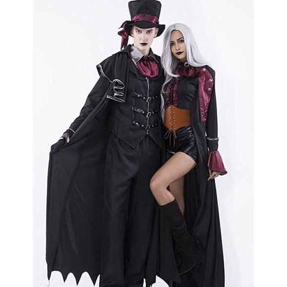 Brown Leather Elastic Wide Stretch Belt Corset Top Halloween Cosplay Costume NWT main image 4